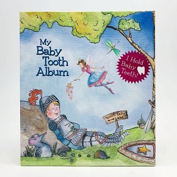美國 Baby tooth album 乳牙/乳齒保存盒 單CD精裝版-小男生(1308)