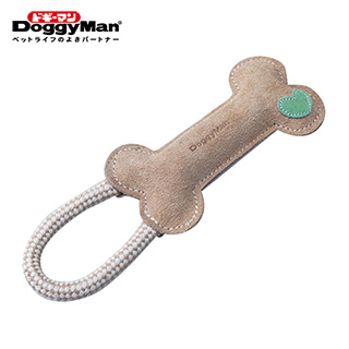 DoggyMan 犬用牛革玩具-骨型