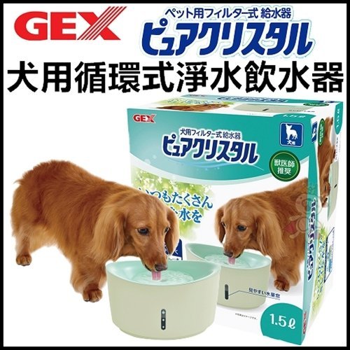 日本gex 1 5l 視窗型 犬用循環式淨水飲水器 Pchome 24h購物