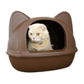 日本ICAT 貓造型貓砂盆-咖啡
