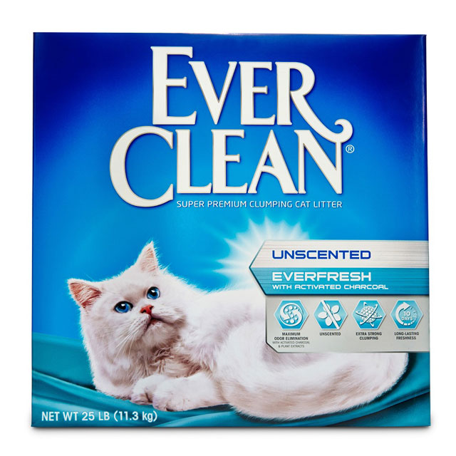 藍鑽EverClean雙重活性碳低過敏結塊貓砂(白標)25lb