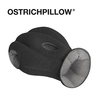 【英國 Ostrich Pillow】旅行 護脖 護頸枕 創意鴕鳥枕 西班牙手工製 正品 (經典款 黑色)