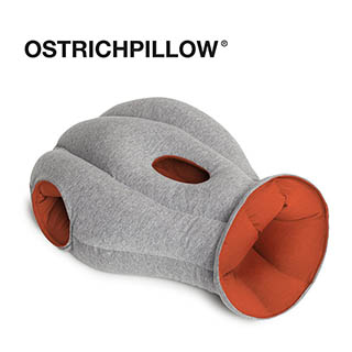 【英國 Ostrich Pillow】旅行 護脖 護頸枕 創意鴕鳥枕 西班牙手工製 正品 (經典款 紅色)