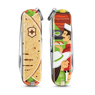 VICTORINOX 瑞士維氏限量迷你7用印花瑞士刀-墨西哥捲餅