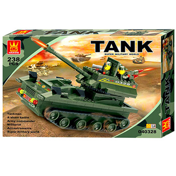 【軍事坦克世界】DIY組裝益智軍事坦克造型積木組 238pcs