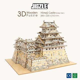 JIGZLE® 3D立體 木拼圖 彩色姬路城堡 DIY 手作 禮品