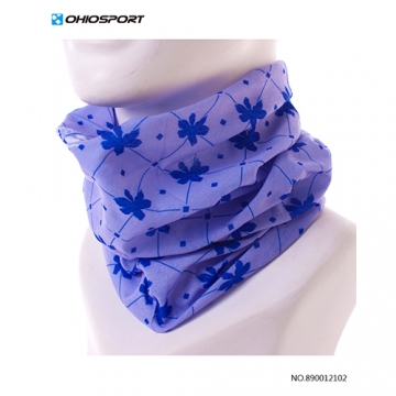 OHIOSPORT-方塊花魔術頭巾-粉紫59030000913