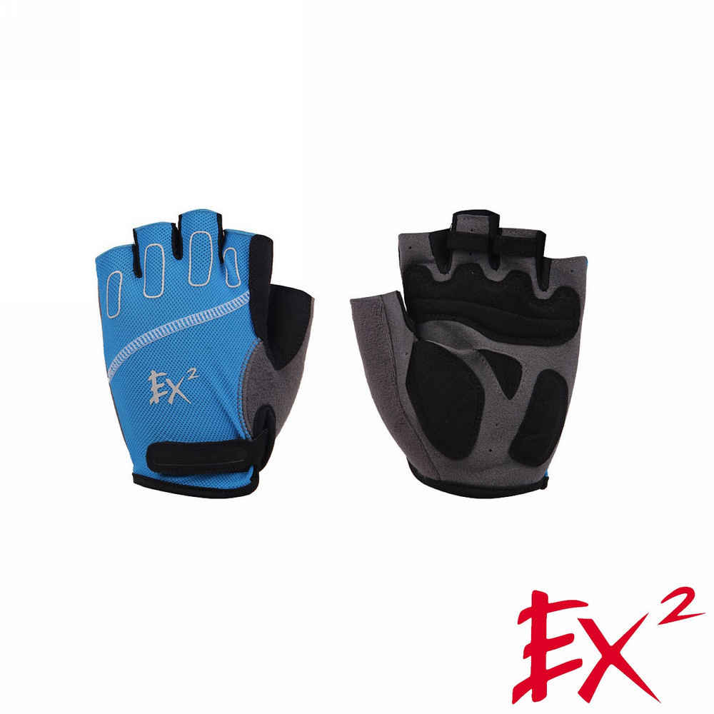 EX2 半指單車手套(天藍)