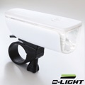 D-LIGHT 德規弧形反光鏡面0.5 Watt LED自行車前燈 (白)