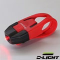 D-LIGHT 紅光LED 彈性扣環自行車尾燈(黑紅)