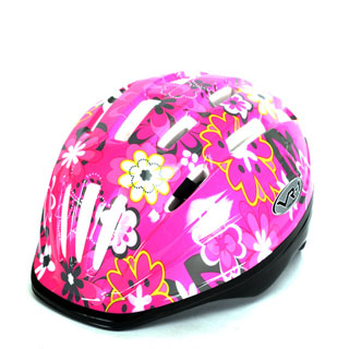 VR-1 兒童自行車安全帽(小花),桃紅色