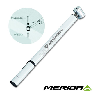 《MERIDA》美利達 攜帶式鋁合金打氣筒 80PSI 白 1269