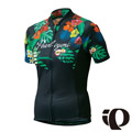 《PEARL iZUMi》W621-B-20 18 設計款女短袖車衣 黑底花草