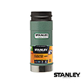 【美國Stanley】不鏽鋼保溫瓶/經典單手保溫咖啡杯 0.35L -錘紋綠