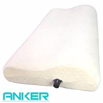 ANKER 自動充氣記憶眠枕頭-鵝黃提花