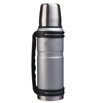 PUSH!戶外旅遊休閒用品不銹鋼真空保溫瓶保溫杯水壺1200ml P84-1灰色