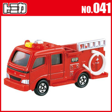 《TOMICA》多美小汽車NO.041 MORITA紅色消防車