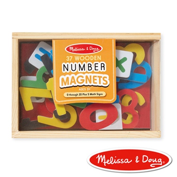 美國瑪莉莎 Melissa & Doug 數學木質磁鐵貼 - 37 pcs