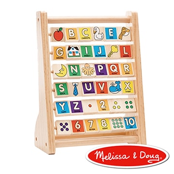 【美國瑪莉莎 Melissa & Doug】 益智遊戲 - 英文數字翻轉學習架