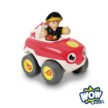 英國【WOW Toys 驚奇玩具】隨身迷你車 - 消防車火焰