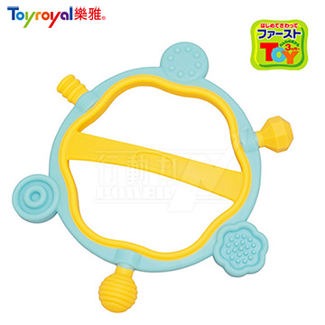 日本《樂雅 Toyroyal》牙膠六角搖鈴