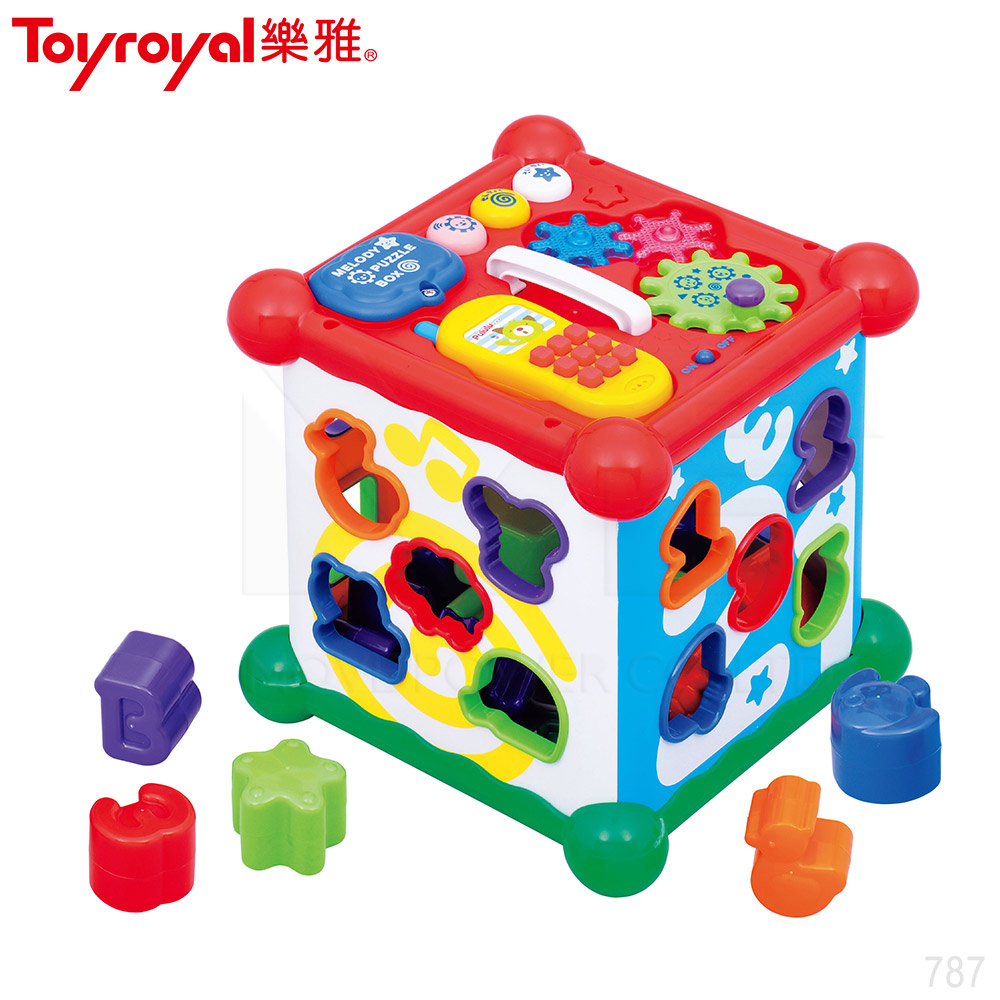 日本《樂雅 Toyroyal》聲光積木六面盒