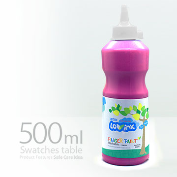 LOVINK手指畫_單瓶裝500ML﹣螢光色系(紫紅)