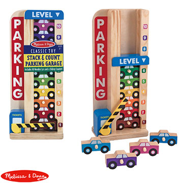 【華森葳兒童教玩具】益智邏輯系列-Melissa&Doug 數字顏色學習停車場 N7-5182
