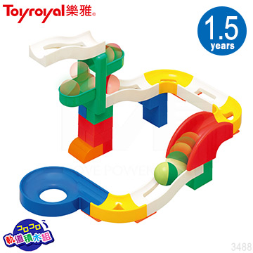 日本《樂雅 Toyroyal》滾動軌道積木-27PCS