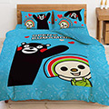 【享夢城堡】OPEN x KUMAMON 系列-單人三件式床包兩用被組