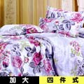 【elves house精靈工廠】花海漫歌雙人四件式涼被床包組(加大)
