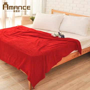 雅曼斯Amance 輕柔舒適暖絨毯 (紅)