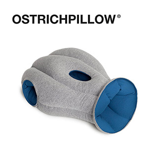 【英國 Ostrich Pillow】旅行 護脖 護頸枕 創意鴕鳥枕 西班牙手工製 正品 (經典款 藍色)