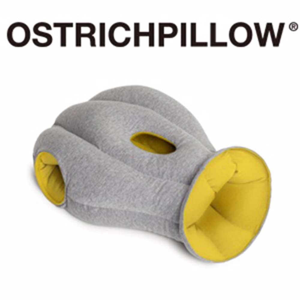 【英國 Ostrich Pillow】旅行 護脖 護頸枕 創意鴕鳥枕 西班牙手工製 正品 (經典款 黃色)