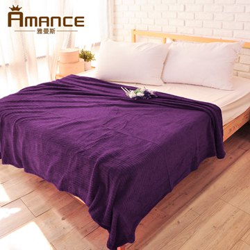 雅曼斯Amance 輕柔舒適暖絨毯 (丁香紫)
