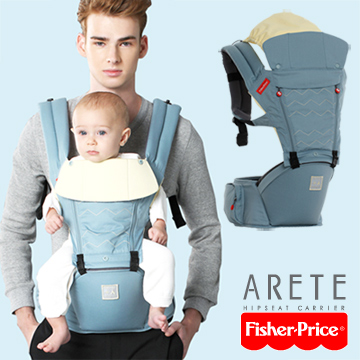 Fisher-Price 艾瑞特腰凳式揹巾-湖水藍