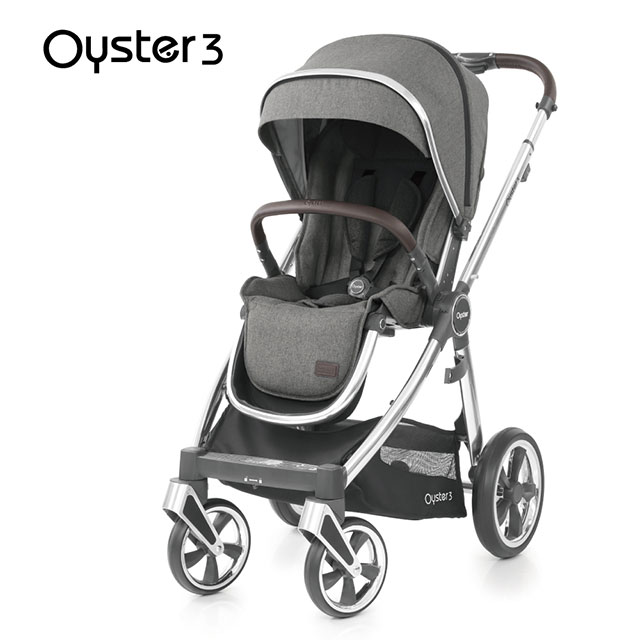OYSTER3雙向嬰幼兒手推車-水星銀