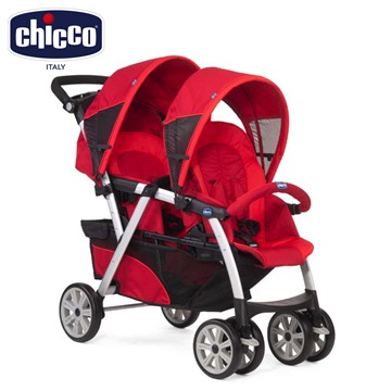 【chicco】Together雙人推車-艷陽紅