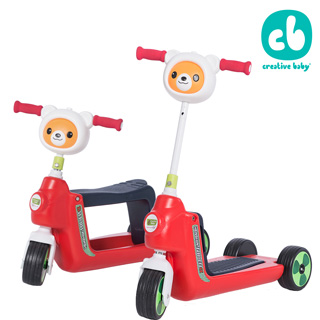 【Creative Baby_walk in love系列】國民版多功能滑板車/嚕嚕車(First Slider) 紅色