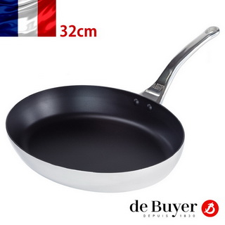 法國【de Buyer】畢耶鍋具『Affinity系列』不鏽鋼橢圓平底不沾鍋32cm