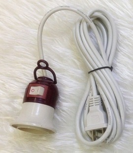E27懸吊式燈座附電源線/4.3米線長 3入
