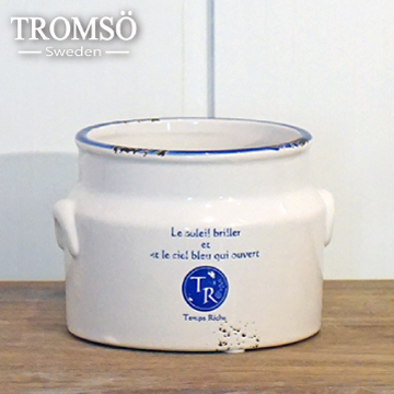 TROMSO-南法鄉村陶瓷收納罐/水果陶罐藍