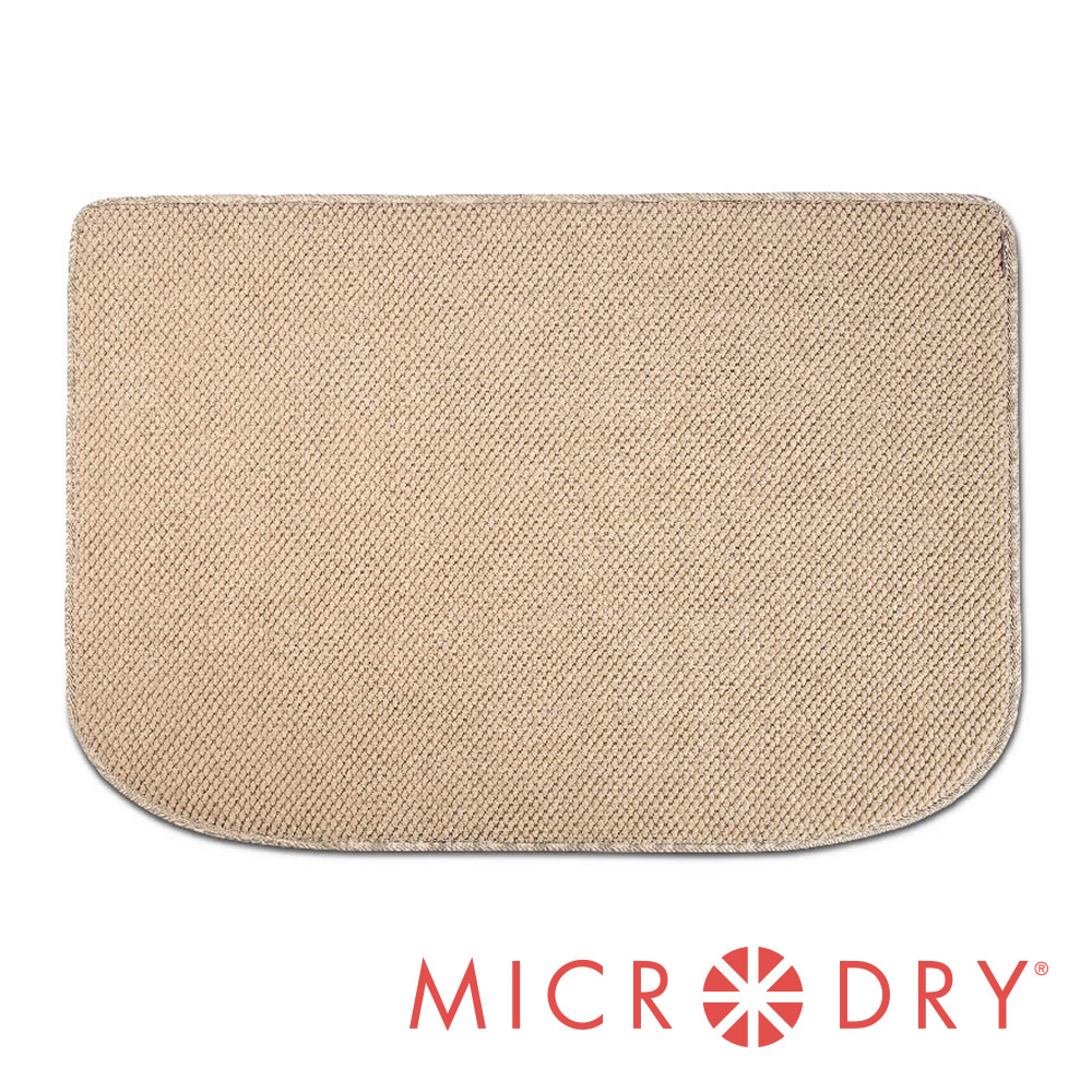 Microdry 舒適多功能地墊【亞麻色】F-贈記憶綿浴墊【巧克力】