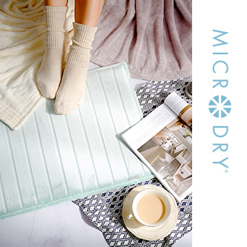Microdry《Soft Lux Bath Mat》奢華絲光記憶綿地墊-湖水綠-加贈禮物袋