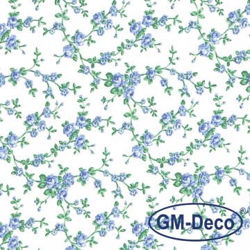 GM-DECO優質壁貼-蔓藤玫瑰(藍)