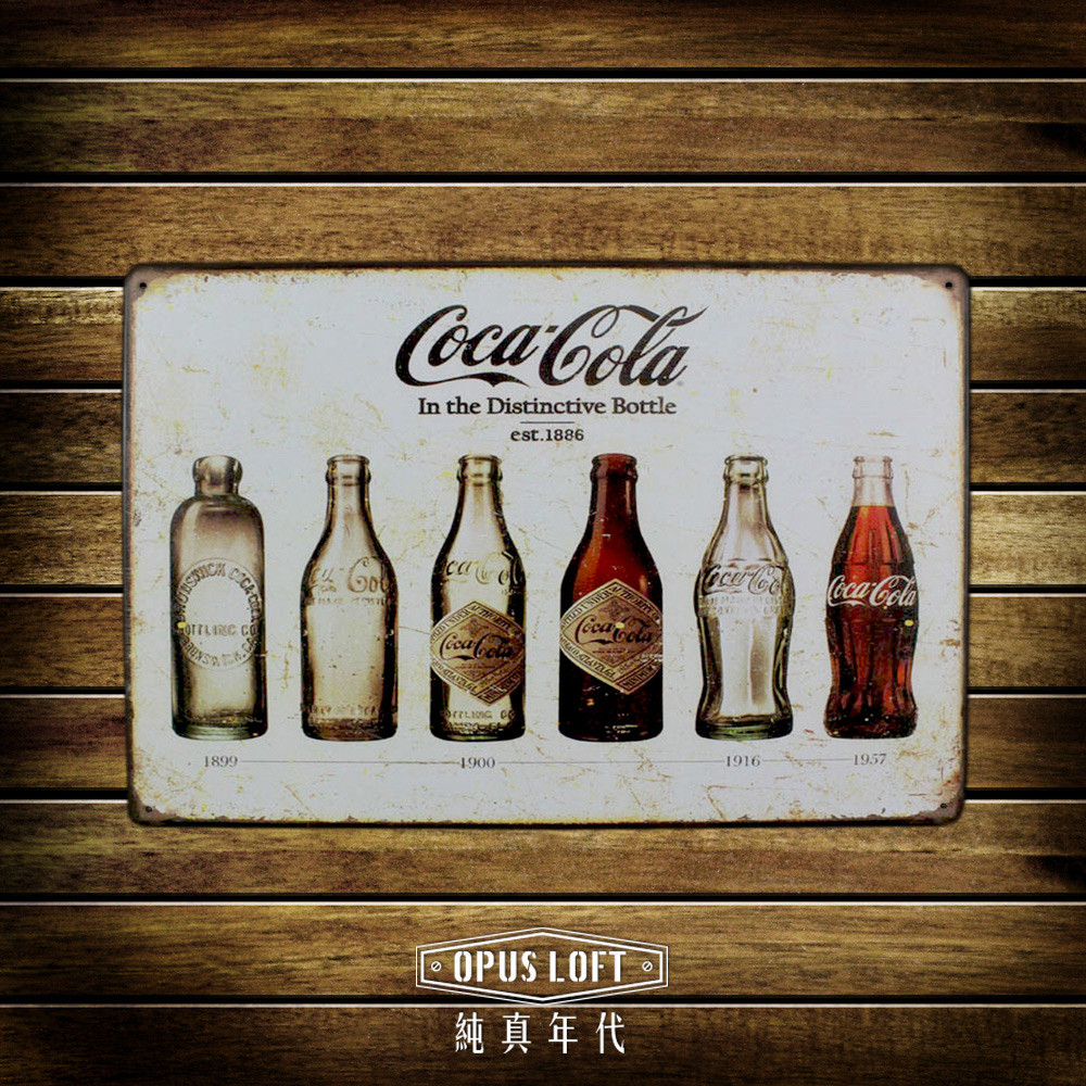 OPUS LOFT複古鐵皮畫 COCACOLA廣告海報招牌畫 酒吧咖啡廳裝飾(TP1074 可口可樂)