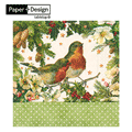 Robins In Green-知更鳥 德國原裝進口【Paper+Design】餐巾紙哪裡買環保安全無毒不掉色蝶古巴特