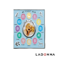 日本 LADONNA Baby 週歲成長記錄相框-粉藍 MB21-130-BL