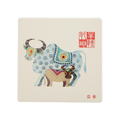 【史博文創】十二生肖吸水杯墊-牛(彩色)