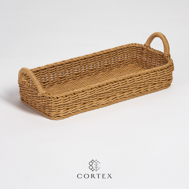 covered wicker baskets